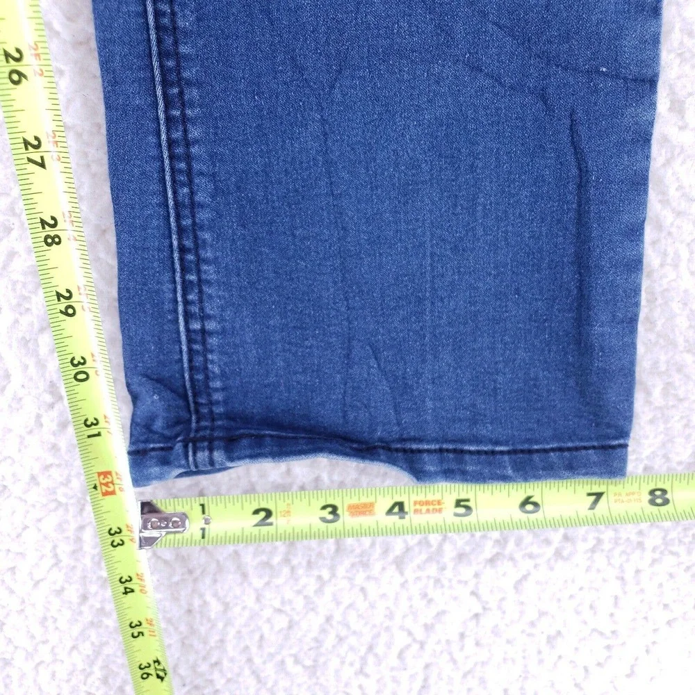 Rewind Jeans Denim Cotton Womens Size 0 Blue Straight Stretch VTG Mid Rise Slim